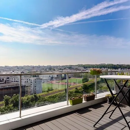 Entier Terrasse View Parking Gratuit Parigi